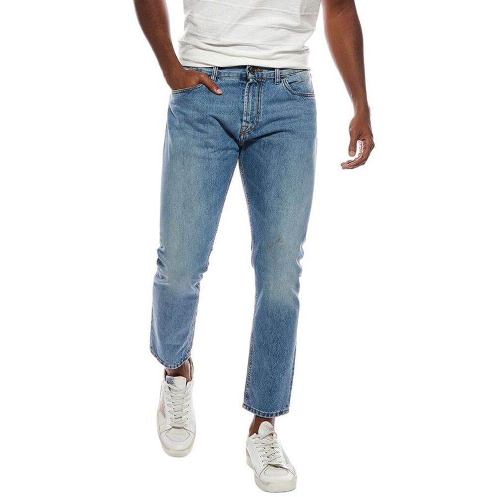 Isaia Mens  Carrot Fit Jean, Blue